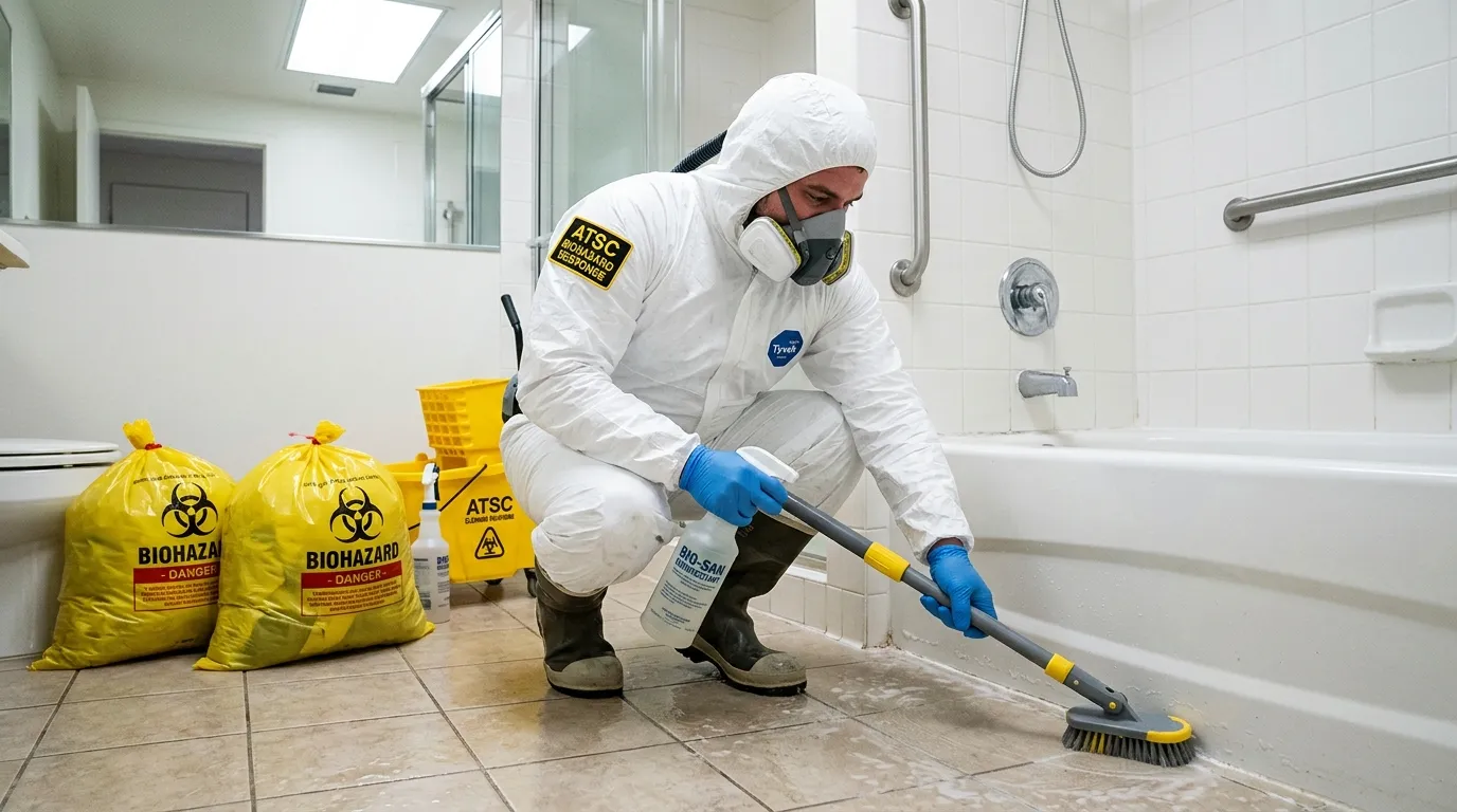 Decontamination equipment deployed for Blood Cleanup in Hugo